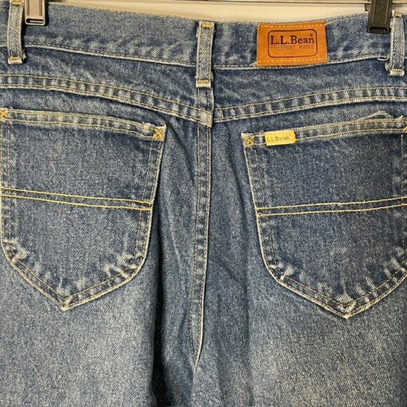 Vintage 70's 80's Denim Bean Ultra High Rise Mom Jeans Straight Union Made 28 - Picture 9 of 12